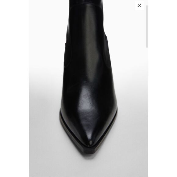 MANGO $150  POINTED-TOE ANKLE BOOT SWITH ZIP CLOSURE 42 US 10 - Picture 5 of 7